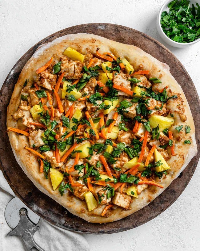 Thai Pizza with Peanut Sauce