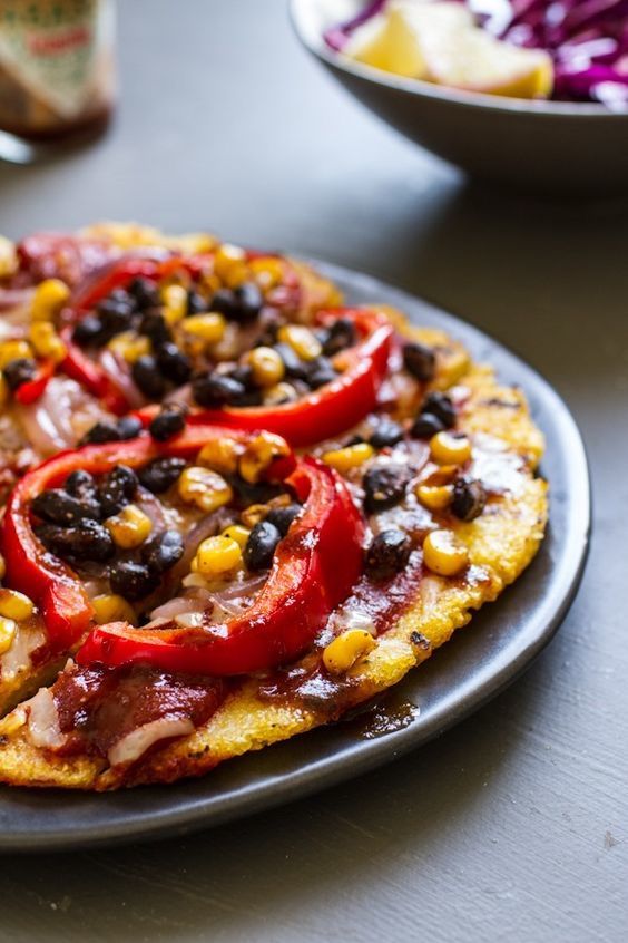 Mexican Grilled Polenta Pizza