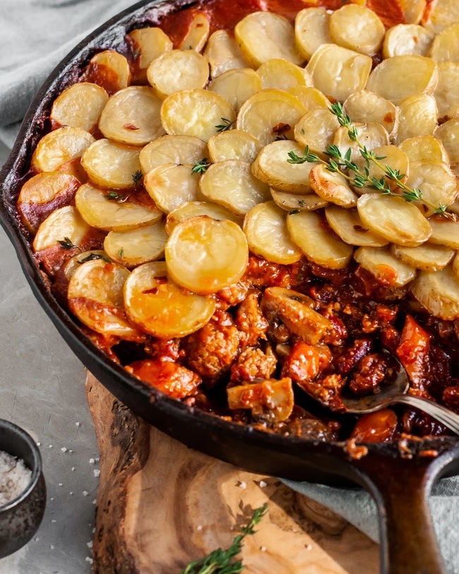 Vegan Italian Sausage and Mushroom Stew