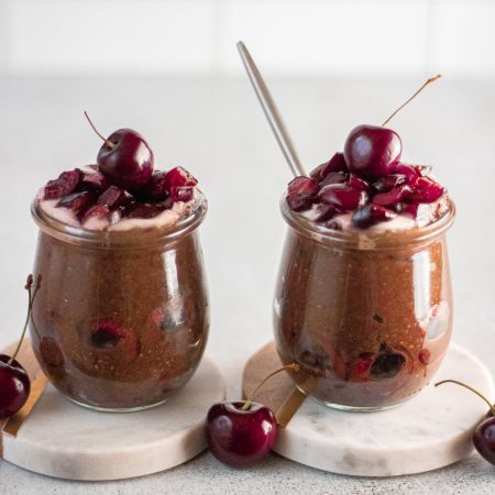 cherry chocolate chia pudding