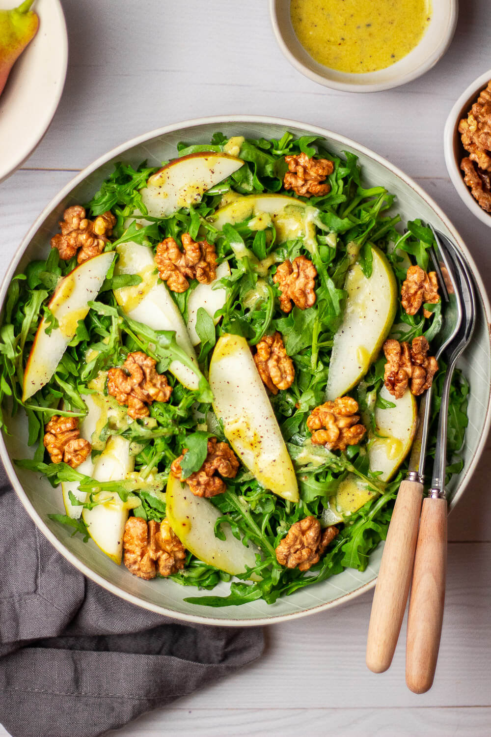 Arugula and Pear Salad (with Candied Nuts)