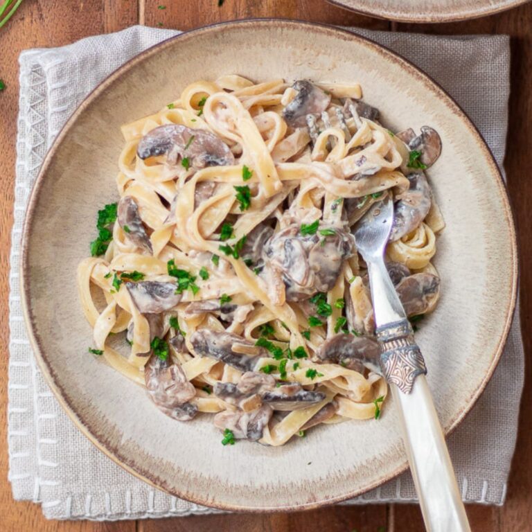 vegan mushroom pasta