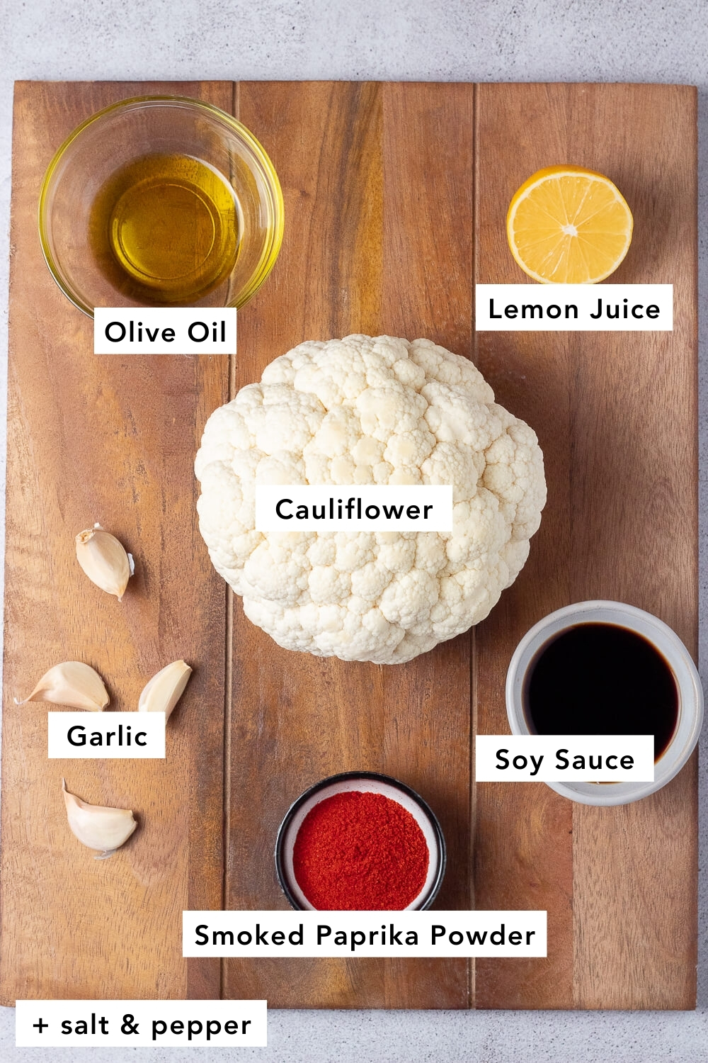 Vegan Cauliflower Steak Ingredients