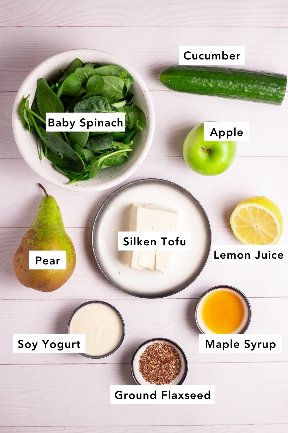 Vegan Protein Green Smoothie Ingredients