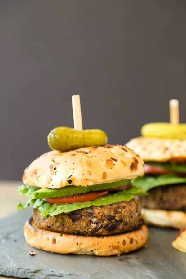 Spicy Black Bean Quinoa Burger