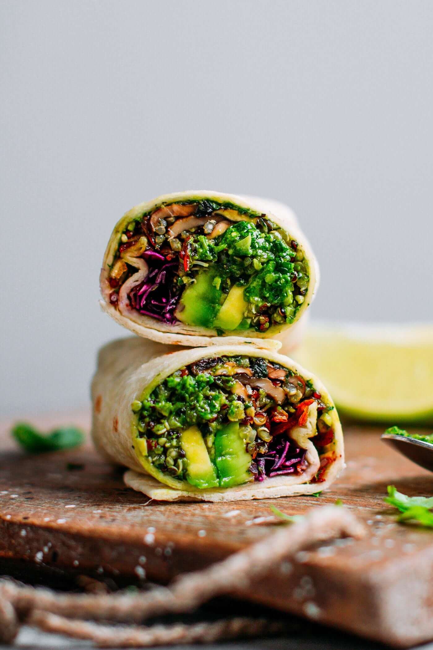 Pesto Quinoa Wraps