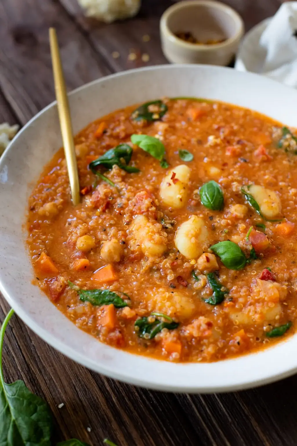 Creamy Quinoa Gnocchi Soup